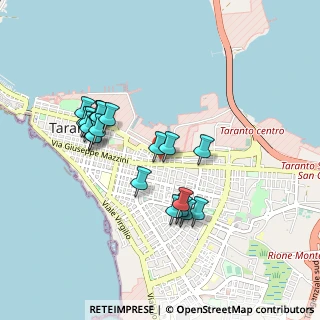 Mappa Via Scira, 74121 Taranto TA, Italia (0.9105)