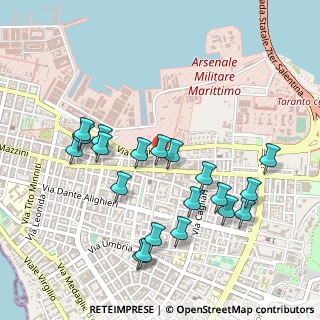 Mappa Via Generale Messina, 74121 Taranto TA, Italia (0.5445)