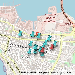 Mappa Via Generale Messina, 74121 Taranto TA, Italia (0.4825)