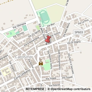 Mappa Via Giuseppe Mazzini, 70, 74021 Carosino, Taranto (Puglia)