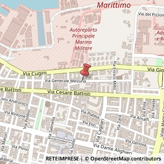 Mappa Via messina generale giuseppe 40, 74100 Taranto, Taranto (Puglia)