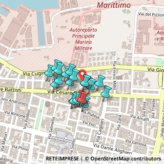 Mappa Via Alberto Viscardi, 74121 Taranto TA, Italia (0.161)