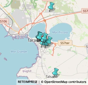 Mappa Via Alberto Viscardi, 74121 Taranto TA, Italia (1.99)