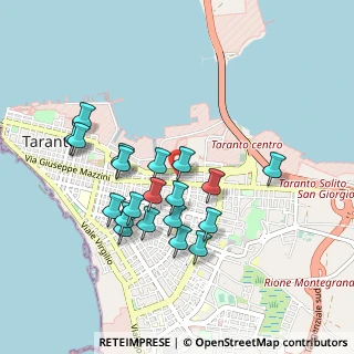 Mappa Via Alberto Viscardi, 74121 Taranto TA, Italia (0.9205)