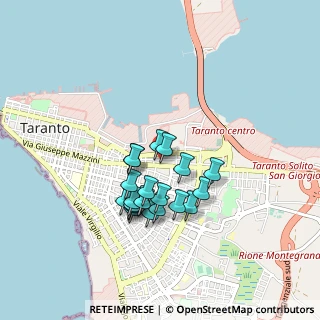 Mappa Via Alberto Viscardi, 74121 Taranto TA, Italia (0.767)