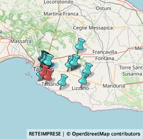 Mappa Via Giuseppe Toniolo, 74021 Carosino TA, Italia (11.074)