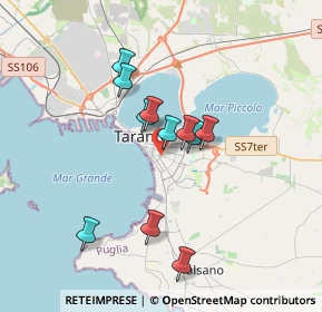 Mappa Via Tirrenia, 74121 Taranto TA, Italia (3.09091)