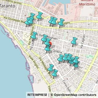 Mappa Via Tirrenia, 74121 Taranto TA, Italia (0.5425)