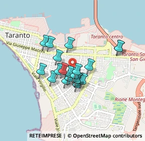 Mappa Via Plinio, 74121 Taranto TA, Italia (0.657)