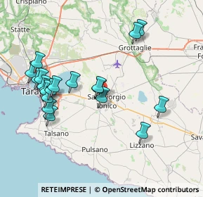 Mappa 74027 Taranto TA, Italia (8.6285)