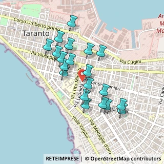 Mappa Via Leonida, 74121 Taranto TA, Italia (0.4385)