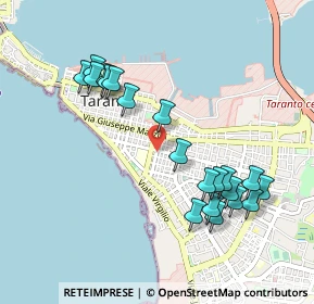 Mappa Via Leonida, 74121 Taranto TA, Italia (1.075)