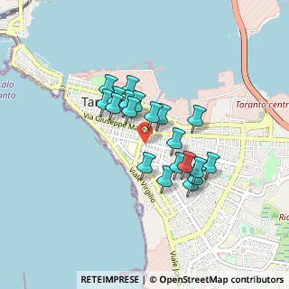 Mappa Via Leonida, 74121 Taranto TA, Italia (0.722)