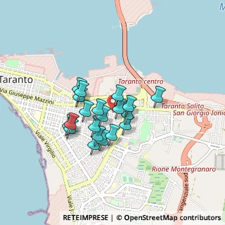 Mappa Via la Spezia, 74121 Taranto TA, Italia (0.668)
