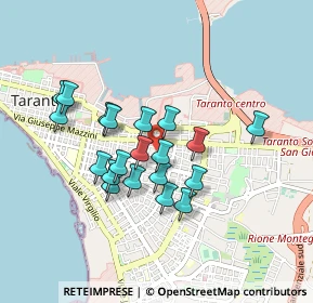 Mappa Via Orazio Quinto Flacco, 74121 Taranto TA, Italia (0.799)