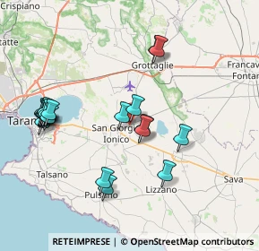 Mappa 74021 Carosino TA, Italia (8.7815)