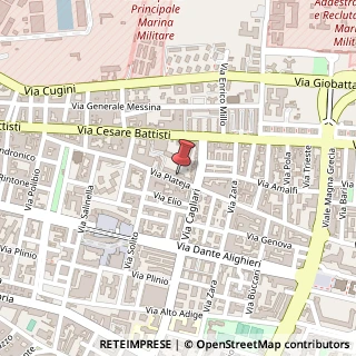 Mappa Via Plateja, 55, 74121 Taranto, Taranto (Puglia)
