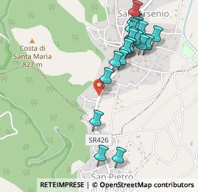 Mappa Via Monsignor Antonio Sacco, 84037 Sant'Arsenio SA, Italia (0.574)