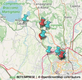 Mappa Via Andrea Codebò, 00123 Roma RM, Italia (7.12643)