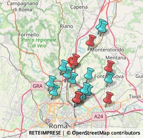 Mappa Via Piombino, 00138 Roma RM, Italia (7.15211)