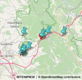Mappa A24 Roma-l'Aquila-Teramo, 00029 Castel Madama RM, Italia (6.91182)