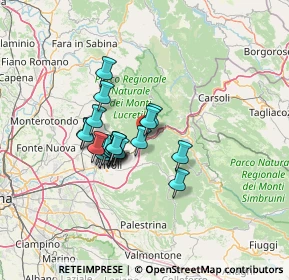 Mappa Autostrada dei Parchi, 00029 Vicovaro RM, Italia (10.413)