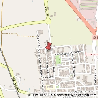 Mappa Via Onofrio Fiermonte, 20, 70010 Casamassima, Bari (Puglia)