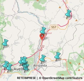 Mappa SS 7 Km 304+200, 83039 Pratola Serra AV, Italia (6.47)