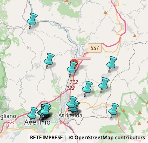 Mappa SS 7 Km 304+200, 83039 Pratola Serra AV, Italia (5.40368)