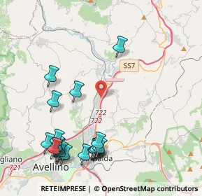 Mappa SS 7 Km 304+200, 83039 Pratola Serra AV, Italia (5.4435)