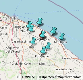 Mappa Via Fiume, 70014 Conversano BA, Italia (9.405)