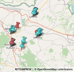 Mappa Via Francesco Saverio Siniscalchi, 85029 Venosa PZ, Italia (8.611)