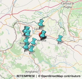 Mappa Via Francesco Saverio Siniscalchi, 85029 Venosa PZ, Italia (10.1185)