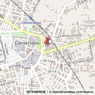 Mappa Via Francesco Positano, 30, 70014 Conversano, Bari (Puglia)
