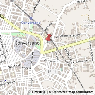 Mappa Via Francesco Positano, 40, 70014 Conversano, Bari (Puglia)