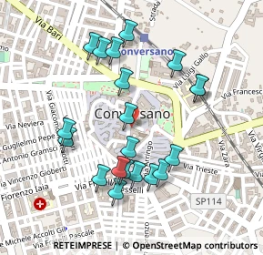 Mappa Via S. Benedetto, 70014 Conversano BA, Italia (0.248)