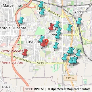 Mappa Via Gioacchino A. Rossini, 81030 Lusciano CE, Italia (1.185)