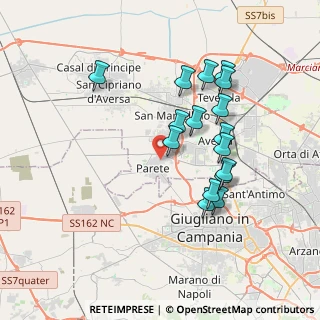 Mappa Via Guglielmo Marconi, 81030 Parete CE, Italia (3.68625)