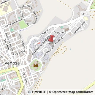 Mappa Piazza Orazio Flacco Poeta Latino, 28, 85029 Venosa, Potenza (Basilicata)
