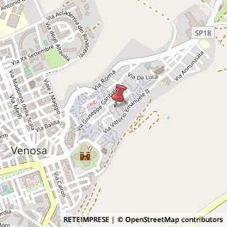 Mappa Piazza Orazio Flacco Poeta Latino, 24, 85029 Venosa, Potenza (Basilicata)