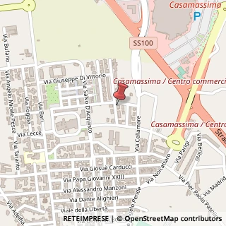 Mappa Via Ten. D'addetta di Casamassima, 1, 70010 Casamassima, Bari (Puglia)