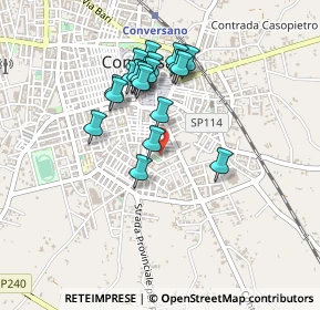 Mappa Via Monteverdi, 70014 Conversano BA, Italia (0.409)