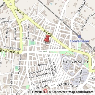 Mappa Via Tommaso Pantaleo, 1, 70014 Conversano, Bari (Puglia)