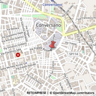 Mappa Via Fratelli Rosselli, 88, 70014 Conversano, Bari (Puglia)