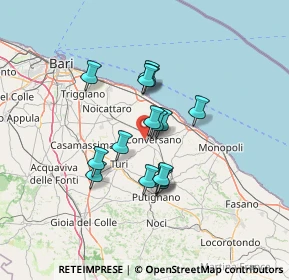 Mappa Viale Gravello Bassi, 70014 Conversano BA, Italia (10.57667)