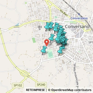Mappa Via Matteo Parente, 70014 Conversano BA, Italia (0.35)