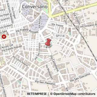 Mappa Via Giuseppe Giusti, 1, 70014 Conversano, Bari (Puglia)