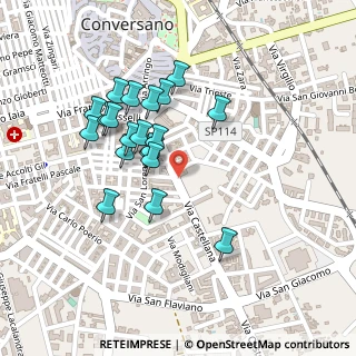 Mappa Via Giuseppe Giusti, 70014 Conversano BA, Italia (0.218)