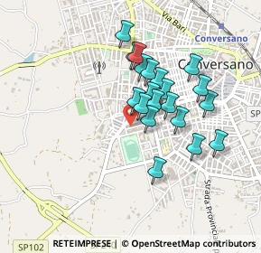 Mappa Via Campo Sportivo, 70014 Conversano BA, Italia (0.378)