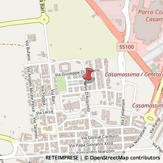 Mappa Via Salvo d'Acquisto, 10, 70010 Casamassima, Bari (Puglia)